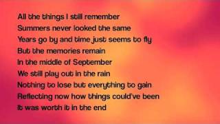 September lyrics By Daughtry [upl. by Nodnarg]