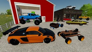 Buying Random Barns at Auction from Millionaire  Farming Simulator 22 [upl. by Wj974]