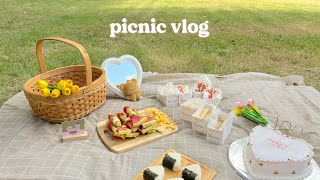 picnic vlog 🍙˚₊🧺 making cute picnic recipes celebrating with friends last days of summer ♡ [upl. by Doyle]