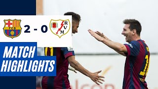 Rayo Vallecano 02 Barcelona  La Liga 2014 Highlights amp Goals ⚽🔥  HD [upl. by Sivek43]