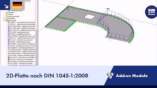 Dlubal RFEM  2DPlatte nach DIN 104512008 [upl. by Harte]