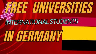 Free Universities for International Students in Germany [upl. by Lynette366]