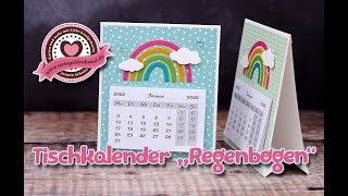 Tutorial Tischkalender quotRegenbogenquot mit Stampin Up [upl. by Garnes]