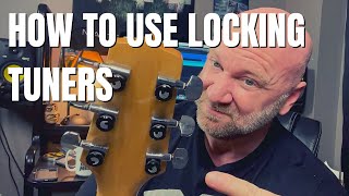 How to Use Locking Tuners on Acoustic Guitar DAddario AutoTrim [upl. by Aleyak229]