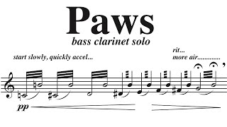 Paws bass clarinet solo by David Bennett Thomas [upl. by Rawdan202]