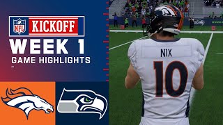 Broncos vs Seahawks Week 1 Simulation Highlights  Madden 25 Rosters [upl. by Coffeng727]