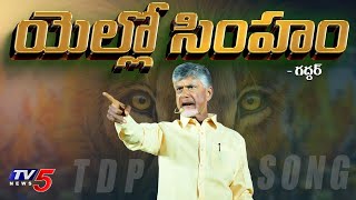 Yellow Singam  TDP NEW SONG 2024  Chandrababu  Nalgonda Gaddar Narsanna  TV5 News [upl. by Kinzer]