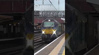 68008 makes a RACKET out of Crewe train railway thrash [upl. by Idnym]