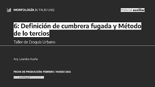 TCU  Definición de cumbrera fugada  Método de lo tercios  6°paso [upl. by Perkins21]