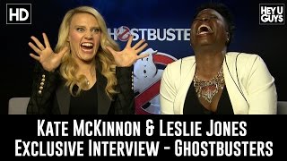 Kate McKinnon amp Leslie Jones on Ghostbusters amp Twitter Trolls  Exclusive Interview [upl. by Silvan857]