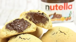 Nutella Cookies  Chocolate Chip Cookies mit Nutella Nutella Stuffed Chocolate Chip Cookies [upl. by Gahan]