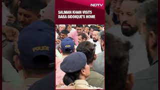 Baba Siddique Funeral  Salman Khan Visits Baba Siddiques Home [upl. by Sevein]