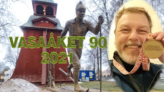 Vasaåket 2021 vasaloppet 90km första gången för en hyfsat oförberedd man [upl. by Aerbua]