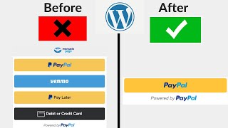 HideRemove PayPal Funding Methods in WordPress Website  Remove Extra Payment Buttons [upl. by Sihtnyc489]