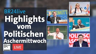 Politischer Aschermittwoch Die Höhepunkte  BR24live [upl. by Antonino]