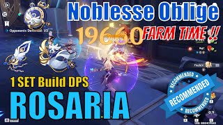 Rosaria Build  Noblesse Oblige Genshin Impact  Best Artifact for DPS [upl. by Callery]