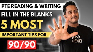 5 Most Important Tips for 9090  PTE Reading amp Writing Fill in the Blanks  PTE Skills Academic [upl. by Ybur]