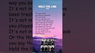 Toto  Hold The Line Lyrics shorts [upl. by Tomi346]