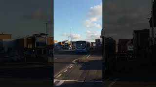 SCANIA SOLAR bus Translink Ulsterbus Foyle 2411 passing Sainsburys in Derry  Londonderry [upl. by Eardnaed]