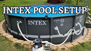 INTEX POOL SETUP HOW TO [upl. by Corabella]