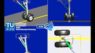 SIMPACK Multibody Simulation MBS  Aerospace  Landing Gear Drop Test [upl. by Acinnod]