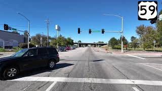 29240929 Lawrence Kansas Downtown Driving Tour [upl. by Lednam]