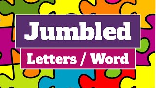 Jumbled Letter  Word  Rules for making meaningful word [upl. by Lahpos]