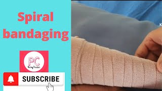 spiral bandaging by PC nursing procedure [upl. by Elmina]