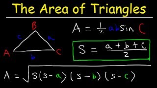 Area of an Oblique Triangle  SAS amp SSS  Herons Formula Trigonometry [upl. by Aima]