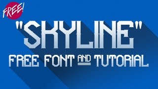 Free Custom Font quotSkylinequot amp Process Tutorial [upl. by Son129]