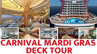 Carnival Mardi Gras Deck Tour 2019 [upl. by Nets]