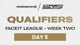 Overwatch 2  Qualifiers  FACEIT League  Day 5  Esports World Cup 2024 [upl. by Eimmot]