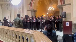 Stuyvesant chorus performs quotHine Ma Tovquot at Jewish American History Month Celebration at the DOE [upl. by Nevi]