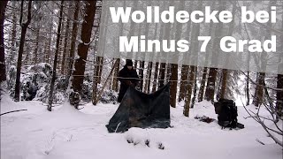 Wolldecke bei Minus 7 Grad und improvisiertes Trapper Bett  WaldläuferTour 7 [upl. by Teraj]