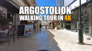 Kefalonia Greece  ARGOSTOLION Walking Tour  The Marina Shopping Street amp De Bosset Bridge [upl. by Eldwon]