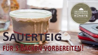 SAUERTEIG auffrischen  SAUERTEIG aufbewahren  SAUERTEIG richtig treibfähig machen [upl. by Garrison]