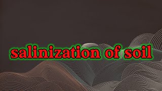 salinization of soil [upl. by Plantagenet]