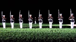 United States Marine Corps Silent Drill Platoon Washington DC 82412 Evening Parade  8th and I [upl. by Kartis]