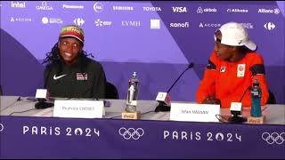 Beatrice Chebet Claims Olympic 5000m Gold For Kenya Press Conference [upl. by Kosaka295]