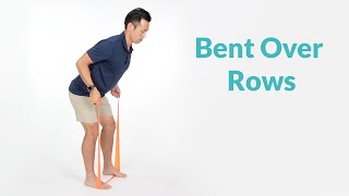 Resistance Band Exercise Bent Over Rows [upl. by Batholomew]