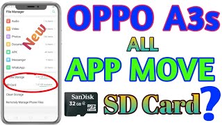 Oppo A3s Android Phone ke app ko SD card me kaise move kare1 [upl. by Nahsor]