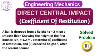 Direct Central Impact  Coefficient Of Restitution  Problem 1 [upl. by Yramanna516]