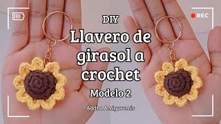 🌻 Cómo tejer un GIRASOL a CROCHET para LLAVERO 🌻  TUTORIAL  HOW TO CROCHET A SUNFLOWER KEYCHAIN 🦊 [upl. by Amice22]