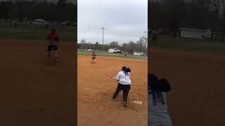 ✊🏾SHORTSTOP WITH A PLAY TO END THE INNING IN SC⚾ softball baseball mlb 2024 sports shorts [upl. by Almeta]