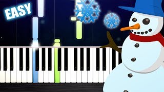 Let It Snow  EASY Piano Tutorial by PlutaX [upl. by Claybourne]