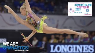 2015 Rhythmic Worlds Stuttgart GER  Highlights 2 ClubsRibbon Finals  We Are Gymnastics [upl. by Mehalek]