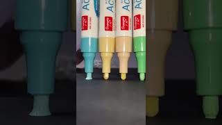 Acrylic multicolour 4pens satisfyfilling tip art satisfying drawing asmr [upl. by Pittman]