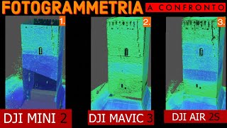 DJI MAVIC 3 vs AIR 2S vs MINI 2  Test Rilievo e Confronto Fotogrammetria con AGISOFT METASHAPE [upl. by Gaut245]