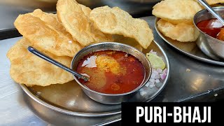 Famous Nananchi Puri Bhaji Satara  Indian Street Food [upl. by Erodasi835]