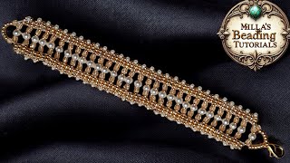 Pearls amp Crystals Beaded Bracelet 💎 beadsjewellery beadingtutorials beading artesanato [upl. by Safoelc]